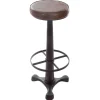 Tabouret Bar Cuir Retro Chic H.80Cm