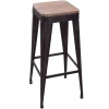 Tabouret Bar Metal Joris Noir H.79.5Cm
