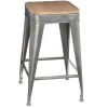 Tabouret Metal Joris Gris D.38X59.9Cm