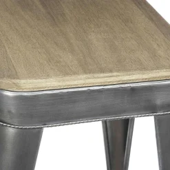 Tabouret Metal Joris Gris D.38X59.9Cm