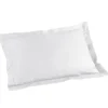 maxibazar Taie D Oreiller Volant Plat 50X70Cm Lina Blanche