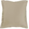 maxibazar Taie D Oreiller Volant Plat 63X63Cm Uni 57 Fils Lina Lin