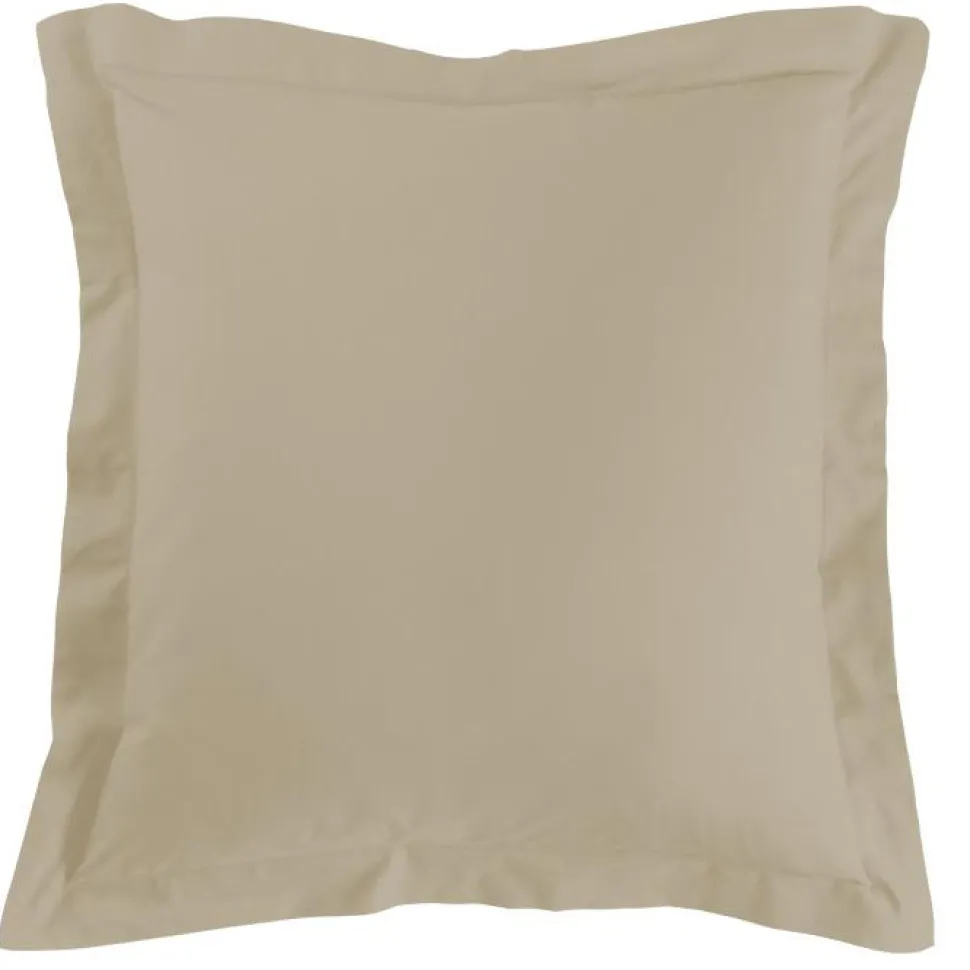 maxibazar Taie D Oreiller Volant Plat 63X63Cm Uni 57 Fils Lina Lin