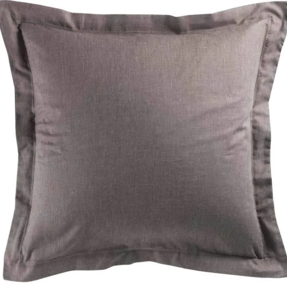 maxibazar Taie D Oreiller Volant Plat 63X63Cm Actually Noisette