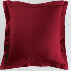 maxibazar Taie D Oreiller Volant Plat 50X70Cm Lina Coquelicot