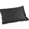 maxibazar Taie D Oreiller Volant Plat 50X70Cm Lina Charbon