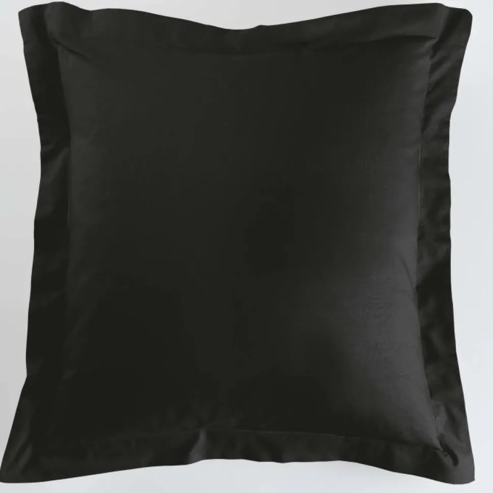 maxibazar Taie D Oreiller Volant Plat 50X70Cm Lina Charbon