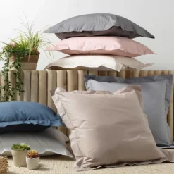 maxibazar Taie D Oreiller Vp 50X70Cm Percale Uni Naturel P. Bourdon