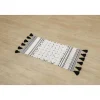 maxibazar Tapis Agadir Coton 45X90Cm Noir Blanc