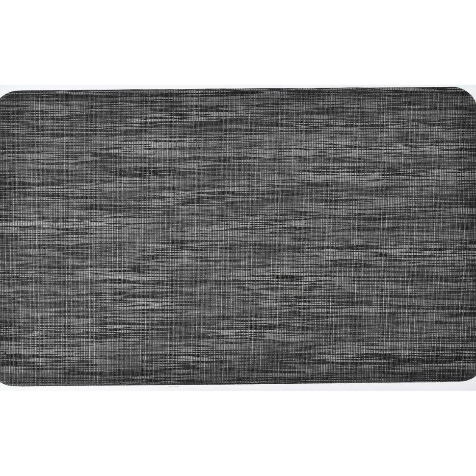 maxibazar Tapis Andy 50X80Cm Vinyle Aspect Chine Gris Fonce