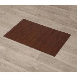 Tapis Bambou Anti Derapant 50X80Cm Marron Mat