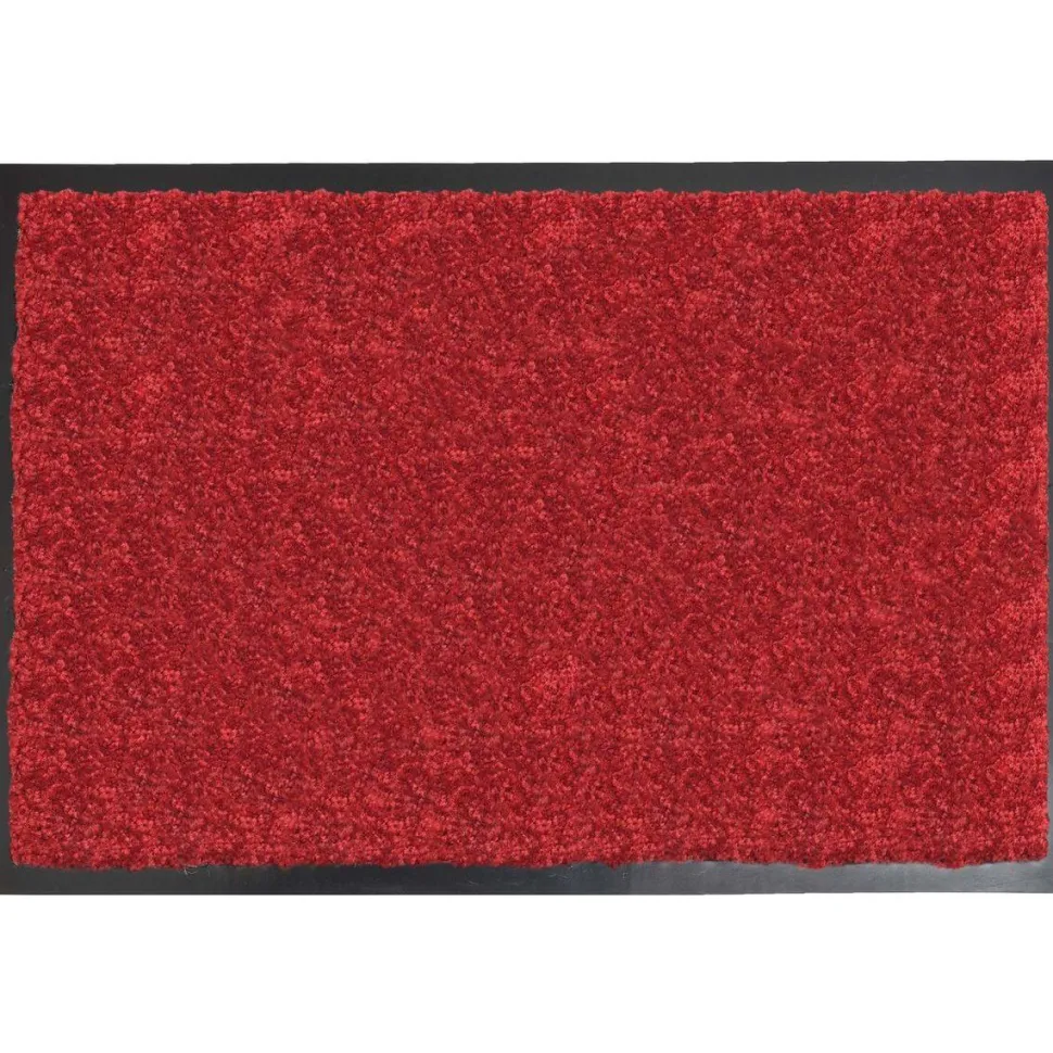 maxibazar Tapis Baptiste 60X80Cm Polyamide Pvc Rouge
