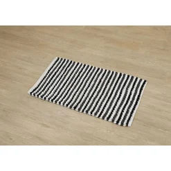 Tapis Boules Tricolore 50X90Cm Blanc Gris Et Noir