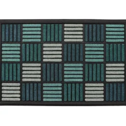 maxibazar Tapis Caroll 40X60Cm Nylon Caoutchouc Turquoise