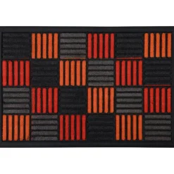 maxibazar Tapis Caroll 40X60Cm Nylon Caoutchouc Orange