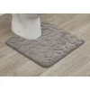 Tapis Contour Wc Memoire De Forme Microfibre Galet 50X50Cm T
