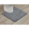 Tapis Contour Wc Memoire De Forme Galet 45X50Cm Gris Fonce