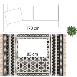 maxibazar Tapis Coton Delhi 120X170Cm