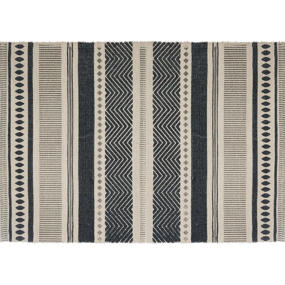 Atmosphera Tapis Coton Imprime Gris Fonce 60X90Cm