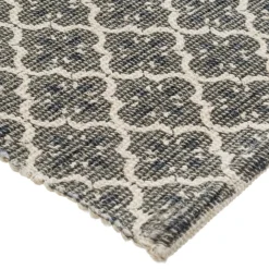 Atmosphera Tapis Coton Imprime Gris Fonce 60X90Cm