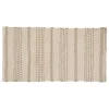 maxibazar Tapis Coton Jute Bota Ivoire 70X140Cm