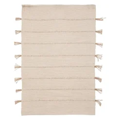 maxibazar Tapis Coton Pompon Jute 60X90Cm En Box