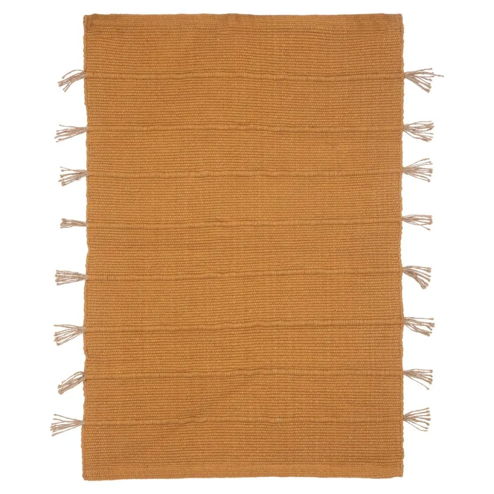 maxibazar Tapis Coton Pompon Jute 60X90Cm En Box