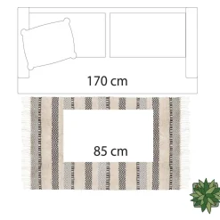 Atmosphera Tapis Coton Relief 2 D.90X150Cm