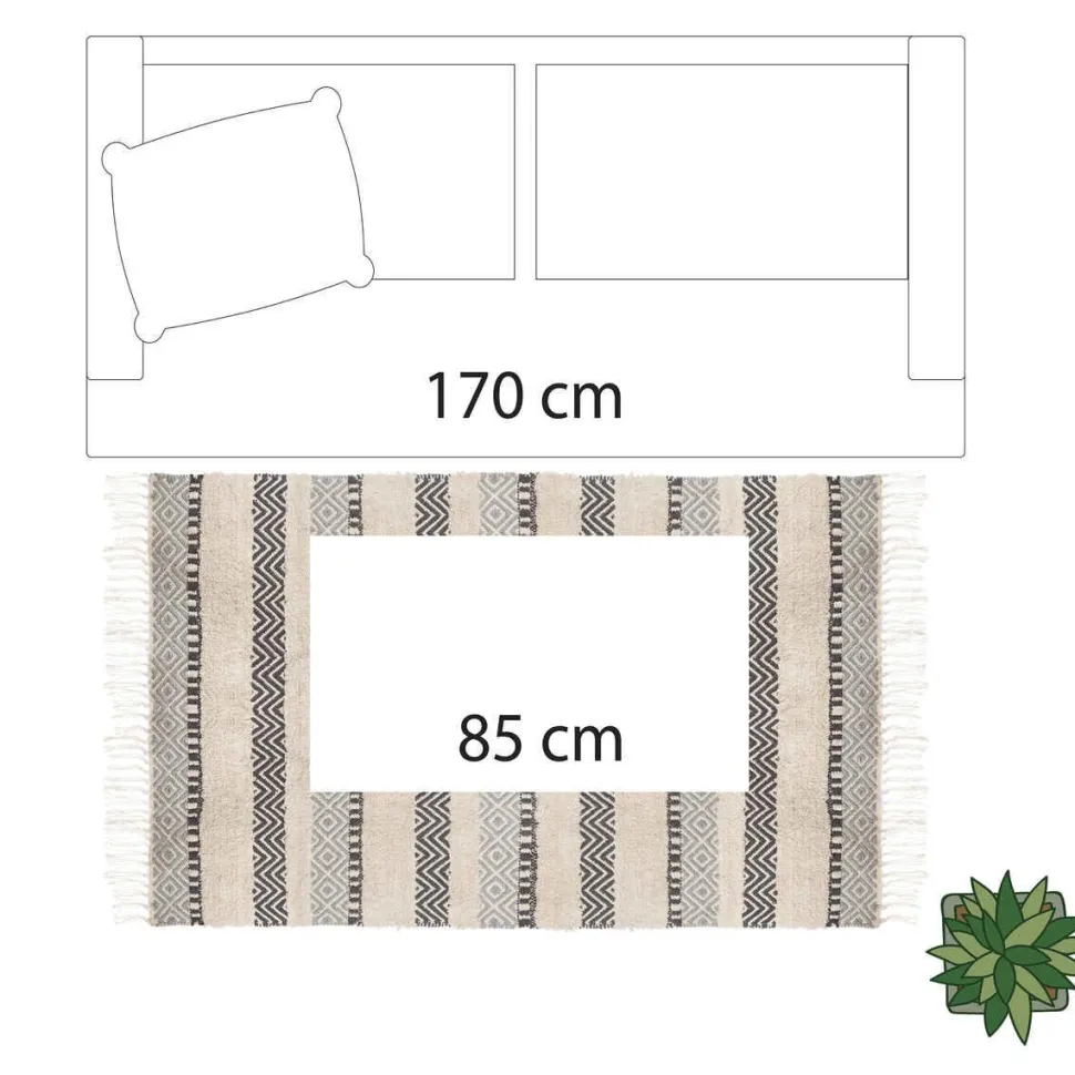 Atmosphera Tapis Coton Relief 2 D.90X150Cm