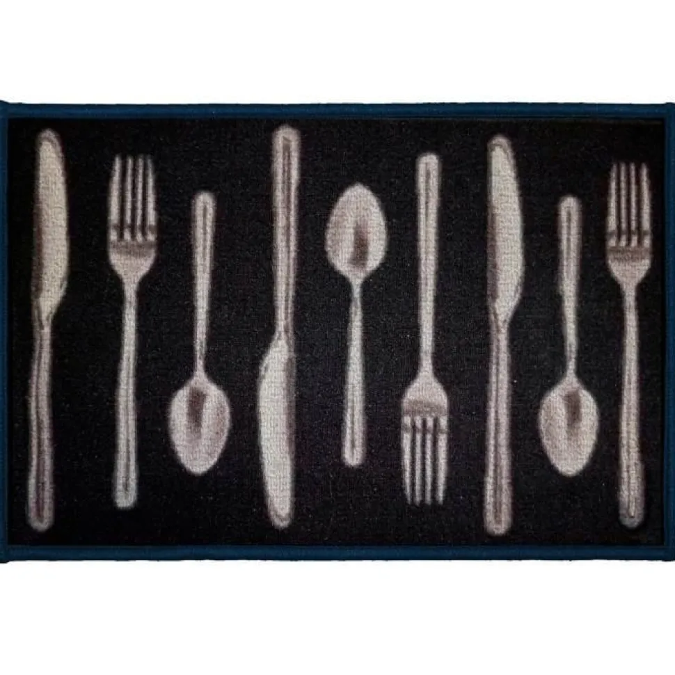 maxibazar Tapis Deco Rectangle 40X60 Cm Imprime Lunch