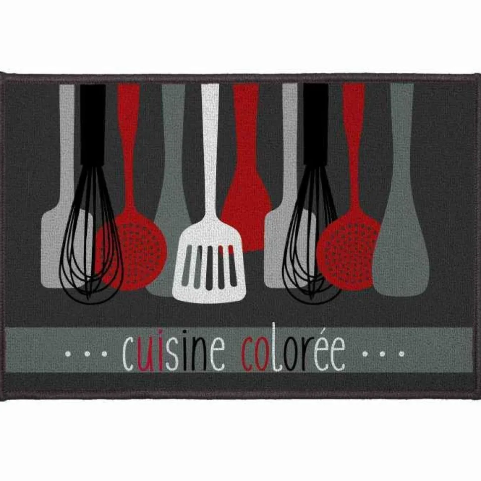 maxibazar Tapis Deco Rectangle 40X60 Cm Imprime Cuisinette