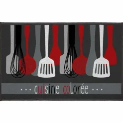 maxibazar Tapis Deco Rectangle 50X80 Cm Imprime Cuisinette