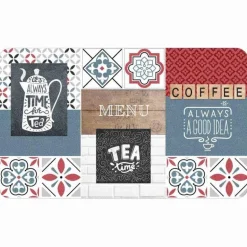 maxibazar Tapis Deco Rectangle 45X75 Cm Mousse Imprimee Theine