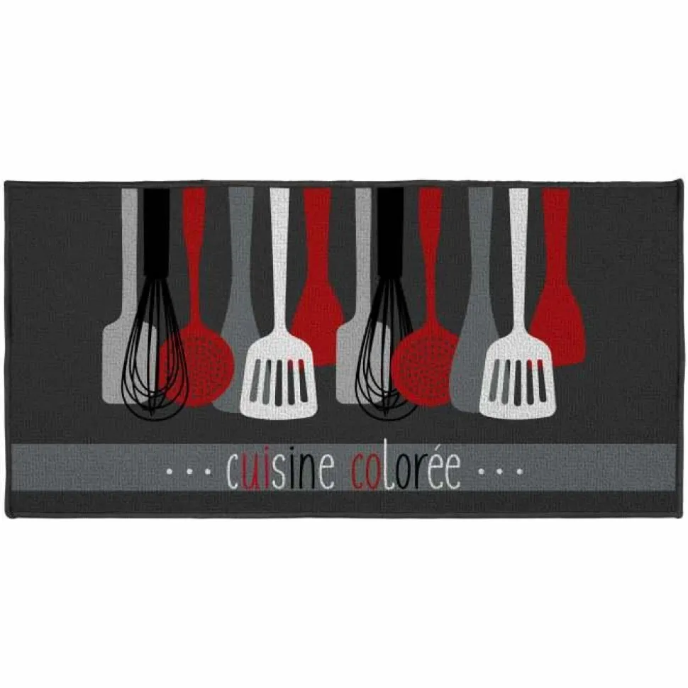 maxibazar Tapis Deco Rectangle 57X115 Cm Imprime Cuisinette
