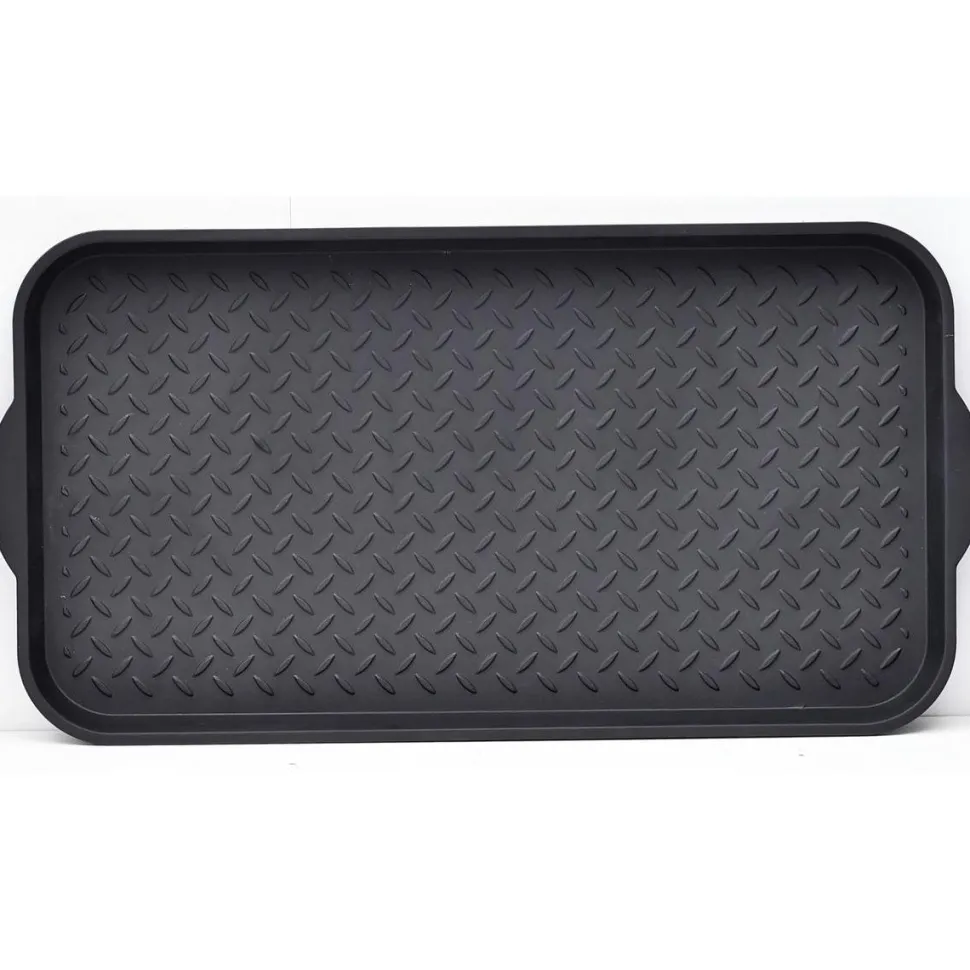 maxibazar Tapis Egouttoir 37X73Cm Polyethylene Noir