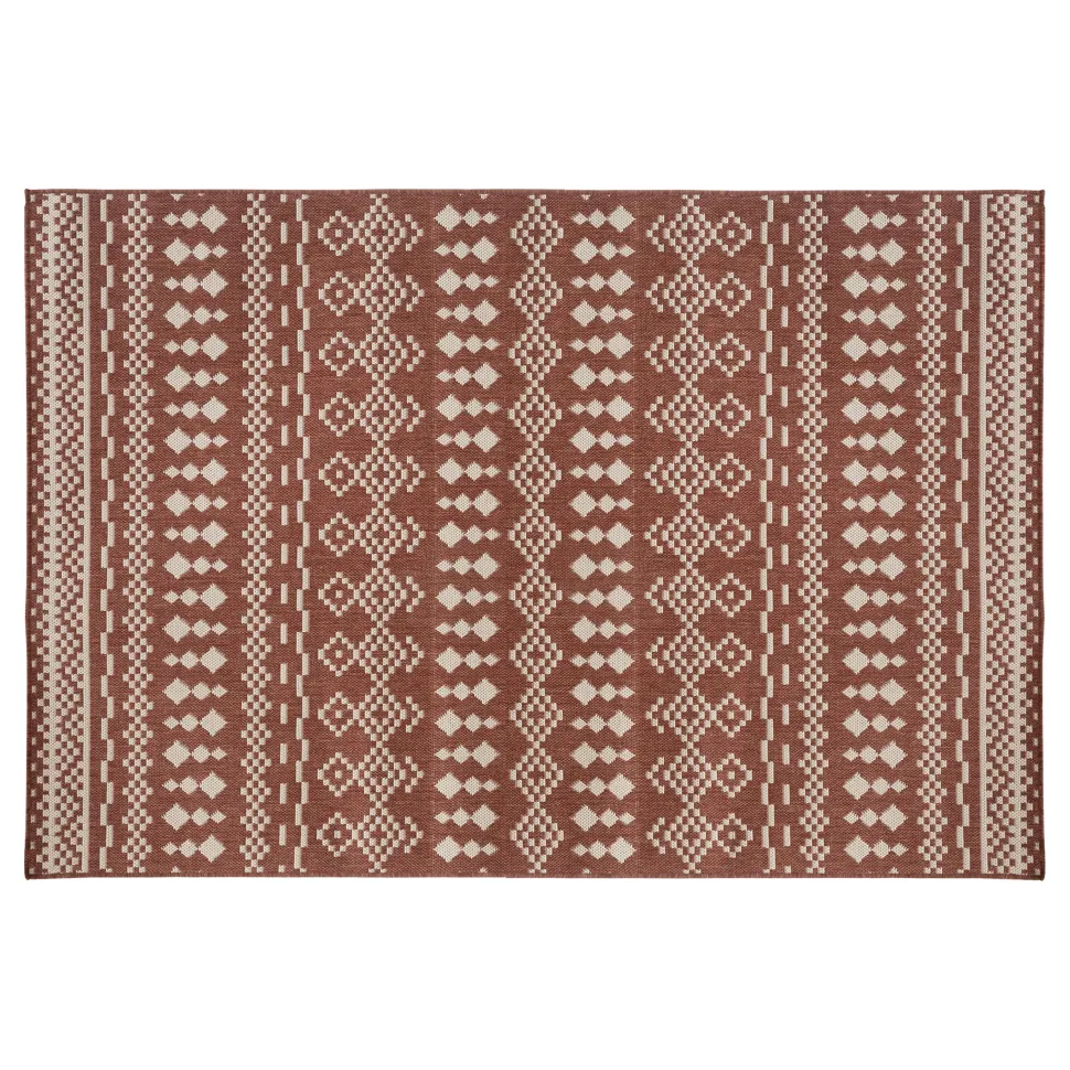 maxibazar Tapis Exterieur Et Interieur Color Terracotta 150X230Cm