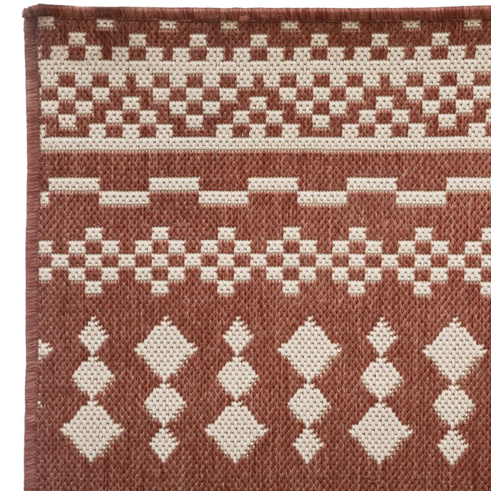 maxibazar Tapis Exterieur Et Interieur Color Terracotta 120X160Cm