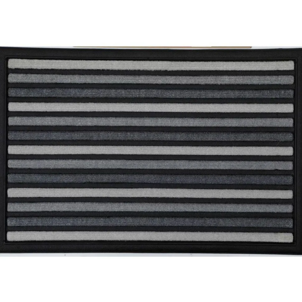 maxibazar Tapis Gautier 40X60Cm Nylon Caoutchouc Gris