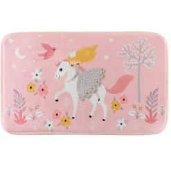 maxibazar Tapis Rectangle 45 X 75 Cm Velours Imprime Fee Des Bois