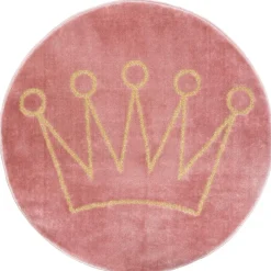 Atmosphera Tapis Rond Couronne Lurex D.80Cm