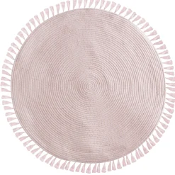 Atmosphera Tapis Rose Lurex Franges D.90Cm