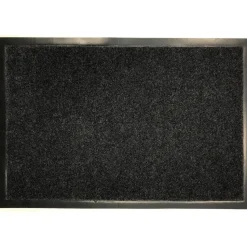 maxibazar Tapis 40X60Cm Polyester Pvc Gris Chine Blanc