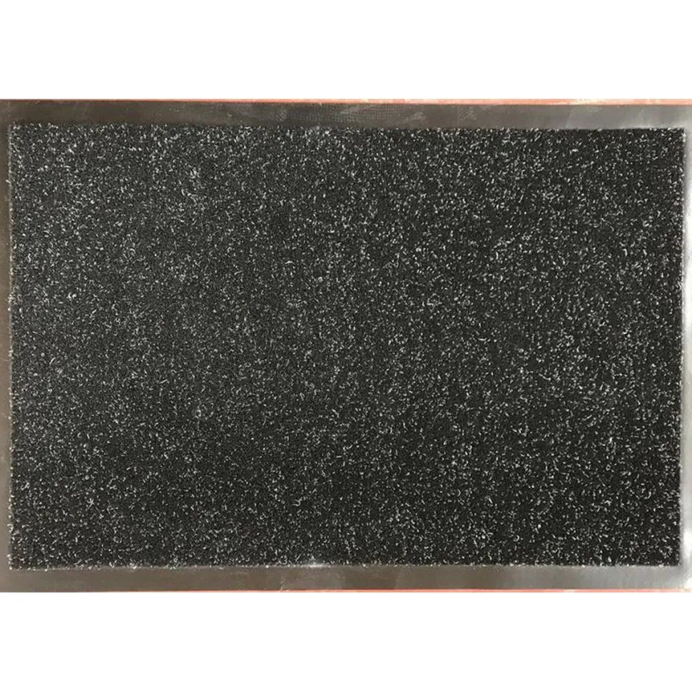 maxibazar Tapis 40X60Cm Polyester Pvc Noir Chine Blanc