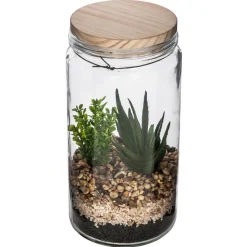 Atmosphera Terrarium Couvercle Bois D.11X22Cm