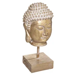 Atmosphera Tete Bouddha Dore Socle