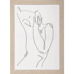 maxibazar Toile Imprime Visage Cadre 50X70Cm