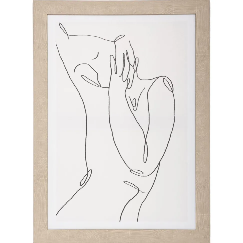 maxibazar Toile Imprime Visage Cadre 50X70Cm