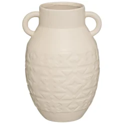 maxibazar Vase Ceramique Mat Anse Tropiques Australes H.25Cm