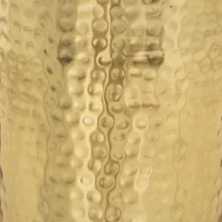 maxibazar Vase Metal Martele Gold H.19Cm