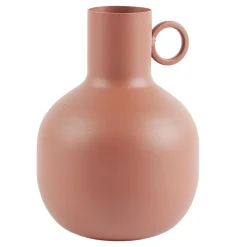 maxibazar Vase Metal Terracotta H.15Cm